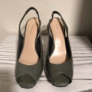 Nine West Women's Gray Slingback Heels